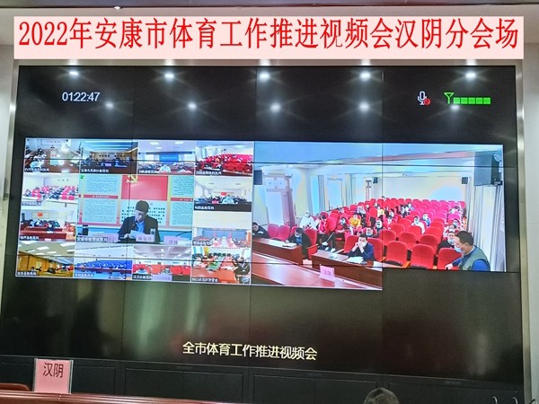 汉阴县老体协参加全市体育工作推进视频会